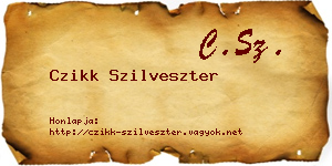 Czikk Szilveszter névjegykártya
