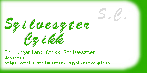 szilveszter czikk business card